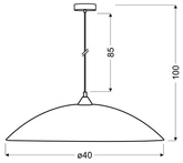 Lampa wisząca Young z kloszem biała pojedyncza do kuchni i jadalni