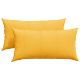 Poduszki na sofę 2 pcs Jasnożółty 80 x 40 cm Tkanina sztruksowa