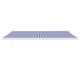 Zwijana markiza, niebiesko-biała, 5x3 m, tkanina i aluminium