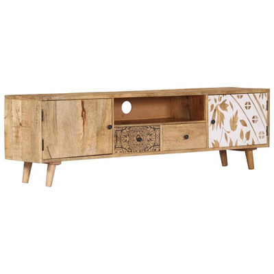 vidaXL Szafka pod TV, 140x30x40 cm, lite drewno mango