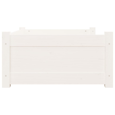 vidaXL Legowisko dla psa, białe, 75,5x55,5x28 cm, lite drewno sosnowe
