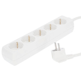 Przedłużacz domowy przenośny LOGAN S White 5 - krotny Schuko 1,5m EDO777571 EDO Solutions