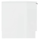 vidaXL Szafka pod TV, wysoki połysk, biała, 100x35x55 cm