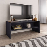 vidaXL Szafka pod TV, szara, wysoki połysk, 100x40x40 cm