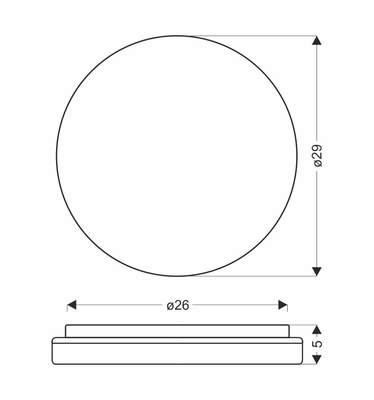 Plafon LED 18W biały + drewniany 4000K Gandava 13-75109