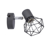 Kinkiet szary druciany pojedynczy 1X40W E14 Verve 91-60969