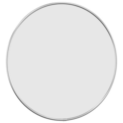 vidaXL Lustro ścienne, srebrne, Ø 40 cm, okrągłe