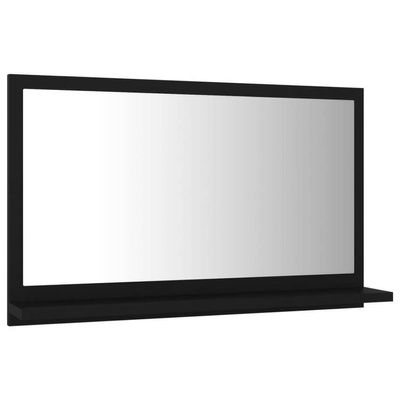 vidaXL Lustro łazienkowe, czarne 60x10,5x37cm, materiał drewnopochodny