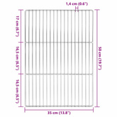 Ruszt grillowy Srebrny 50 x 35 cm Stal nierdzewna
