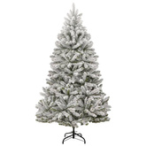 vidaXL Sztuczna choinka na zawiasach, 300 lampek LED i bombki, 180 cm