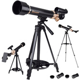 Teleskop Astronomiczny Edukacyjny Aluminiowy Akcesoria Statyw 1.35 M
