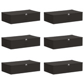 Skrzynia do przechowywania 6 pcs antracytowy 70 x 40 x 18 cm