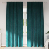 Zasłony zaciemniające 2 pcs Ciemna zieleń 140 x 225 cm Aksamit
