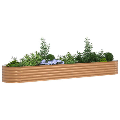 Podniesiony grządka Brązowy 400 x 80 x 44 cm Stal