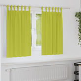 Firany blackout z kółkami 2 pcs Zielony 140 x 140 cm Poliester