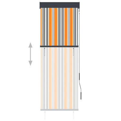 vidaXL Roleta zewnętrzna, 60x250 cm, żółto-niebieska
