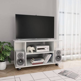 vidaXL Szafka pod TV, wysoki połysk, biała, 80x40x45 cm