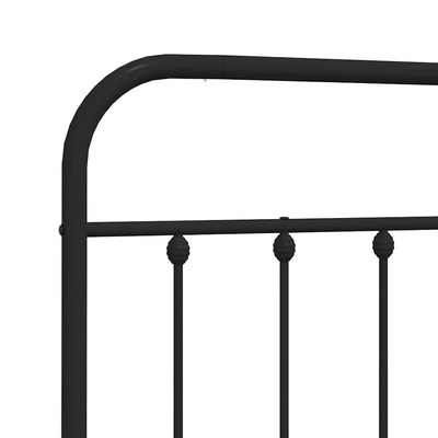 Metalowe wymienne wezgłowie, czarne, 180 cm