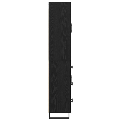Highboard 2 szt. Czarny Dąb 69,5 x 34 x 180 cm