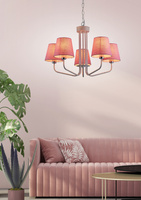 Zyrandol różowy lampa 5xE14 York Ledea 50205094