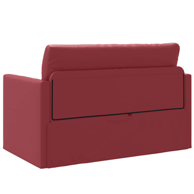 Sofa Bed Czerwone wino 124 x 71 x 78 cm Sztuczna skóra