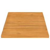 Mata do kąpieli Gładki brązowy 81 x 50 cm Lite Drewno Akacji