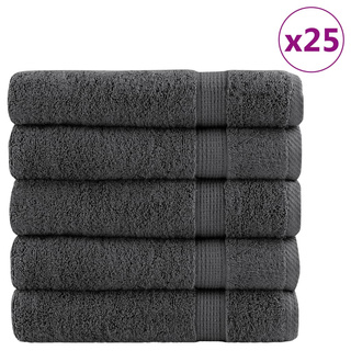Ręczniki premium, SOLUND 25 szt., antracytowe, 100x150 cm, 600 g/m?