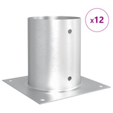 Okrągły kotwicy gruntowej 12 pcs srebrny 18 x 18 x 15 cm Metal