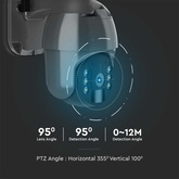 1080P Kamera zewnętrzna WiFi SMART z panelem solarnym / Sensor / IP65 / Czarna