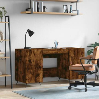 vidaXL Biurko, przydymiony dąb, 140x50x75 cm, materiał drewnopochodny