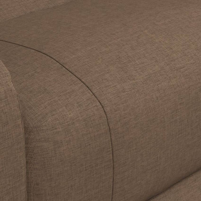 vidaXL Podnoszony fotel masujący, brązowy, obity tkaniną