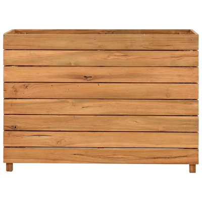 Podwyższona donica 100x40x72 cm drewno tekowe z recyklingu/stal