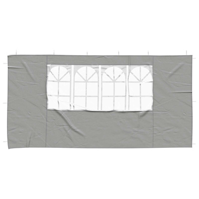 Ściana boczna namiotu na imprezy 2 pcs 400 x 195 cm jasnoszary
