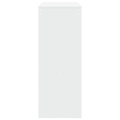 Stolik barowy z półkami, biały, 90x40x103,5 cm