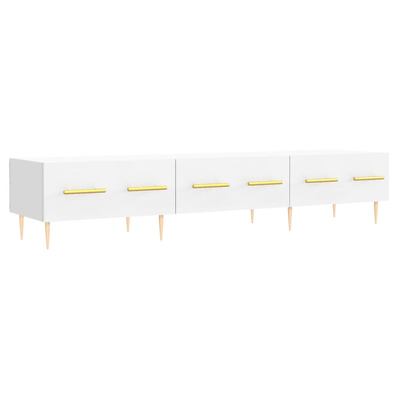 vidaXL Szafka pod TV, biała, 150x36x30 cm, materiał drewnopochodny