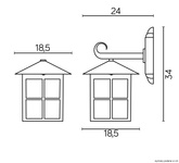 Kinkiet zewnętrzny K 3012/1/KW