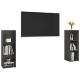 vidaXL Szafki telewizyjne, 2 szt., szare, 107x35x37 cm, płyta wiórowa