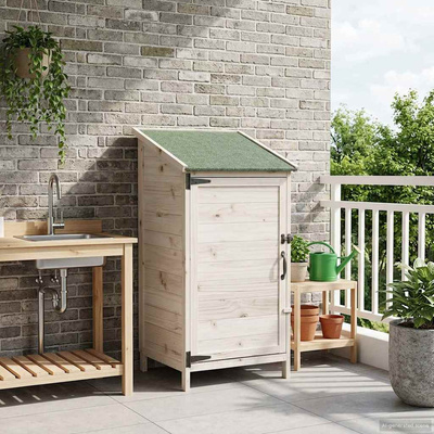 Shed ogrodowy Biały 59 x 56 x 113,5 cm Drewno Świerkowe