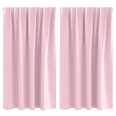 Firany blackout z kółkami 2 pcs Dziecięcy róż 140 x 140 cm