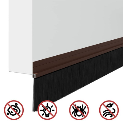 Szczotki uszczelniające do drzwi samoprzylepne 6 szt. 100 cm