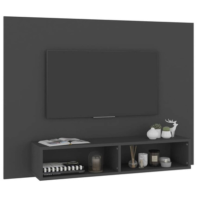 vidaXL Wisząca szafka pod TV, szara, 120 x 23,5 x 90 cm