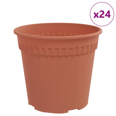 Okrągła doniczka na kwiaty 24 pcs Czerwony ceglasty