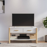 vidaXL Szafka pod TV, biała, 82x38x45 cm, materiał drewnopochodny