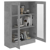 vidaXL Witryna, szarość betonu, 82,5 x 30,5 x 115 cm, płyta wiórowa