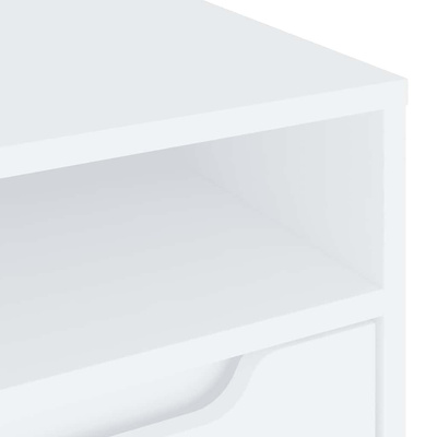 Szafka pod TV "VISNES" Biała 100x40x38 cm Drewno klejone