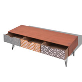 vidaXL Szafka pod TV z 3 szufladami, 120x40x36 cm, brązowa