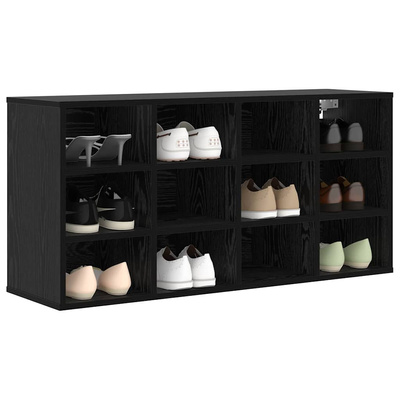 Szafka na buty z półką Czarny Dąb 103 x 30 x 51 cm