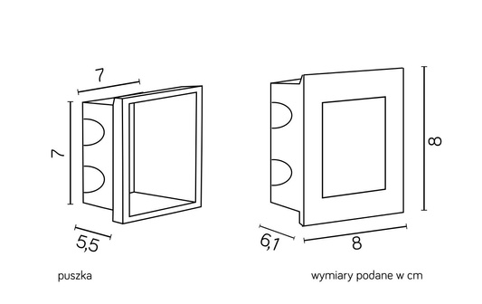 Lampa do zabudowy F 04