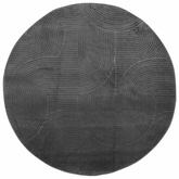 vidaXL Dywan IZA z krótkim włosiem, antracytowy, Ø 80 cm