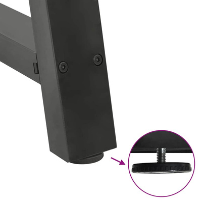 Nogi do stołu jadalnego w kształcie litery A 2 szt. Antracyt 90x(72-73) cm Stal